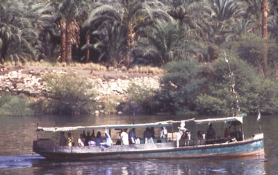 Photo of a boat on the Nile River