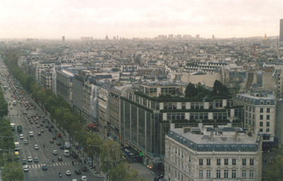 Photo from the top of the Arc de Triomphe