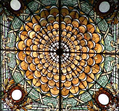 Stained Glass in ceiling of grand entrance