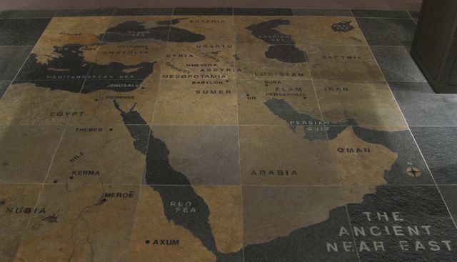 Photo of ancient Near East Map in the Boston Museum of Fine Arts