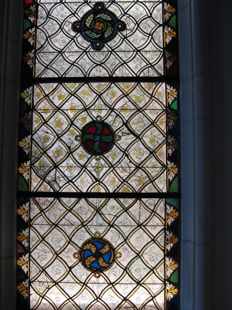 photo of stained glass window at the Cloisters