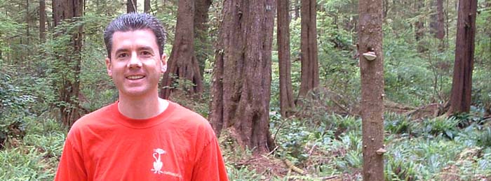 photo of John Hunter on Alva Trail in Olympic National Park, 2005