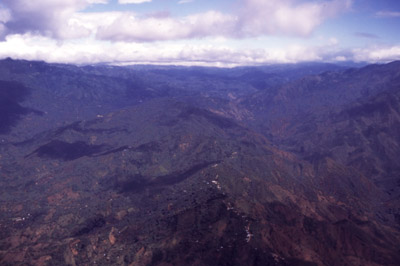 Photo of Costa Rica from plane