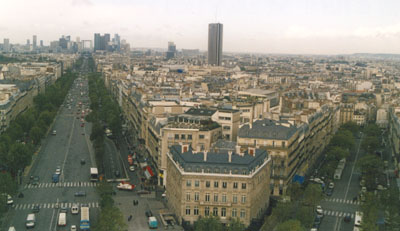 Photo from the top of the Arc de Triomphe
