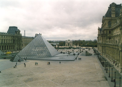 Photo of the Louvre courtyard