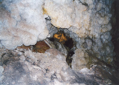 Photo of crystaline deposits by John Hunter