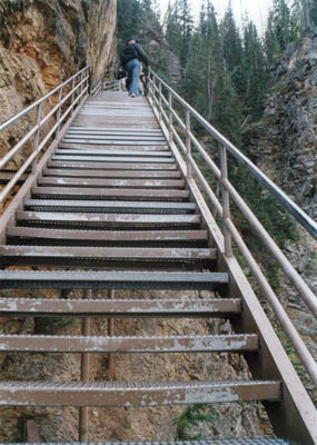 Photo of stairs on Uncle Tom's trail