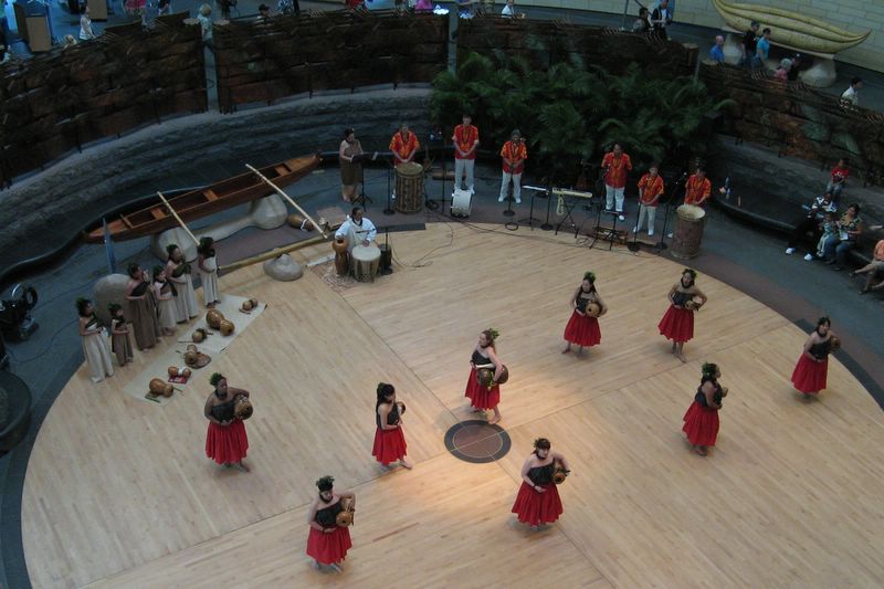 photo of dancers in the National Museum of the American Indian