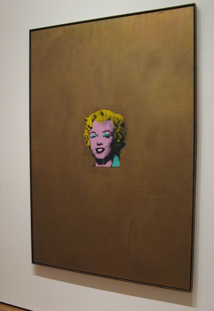 Gold Marilyn Monroe by Andy Warhol at MoMA.